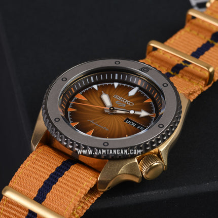 Seiko 5 Sports SRPF70K1 Naruto & Boruto Naruto Uzumaki Model Dual Tone Nylon Strap Limited Edition