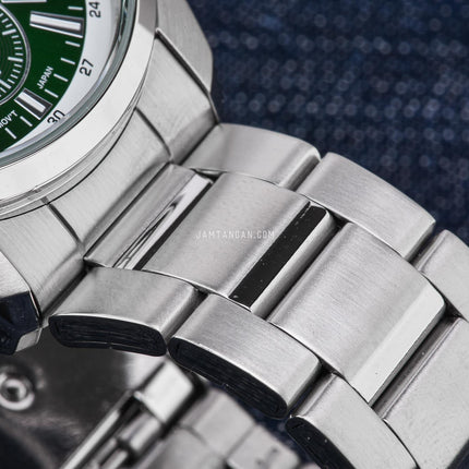 Alba Active AT3K27X1 Men Chronograph Green Dial Stainless Steel Strap
