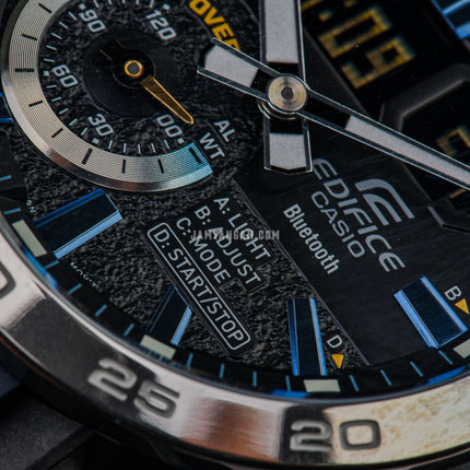 Casio Edifice ECB-40NP-1ADF Nighttime Drive Series Digital Analog Dial Blue Navy Resin Band