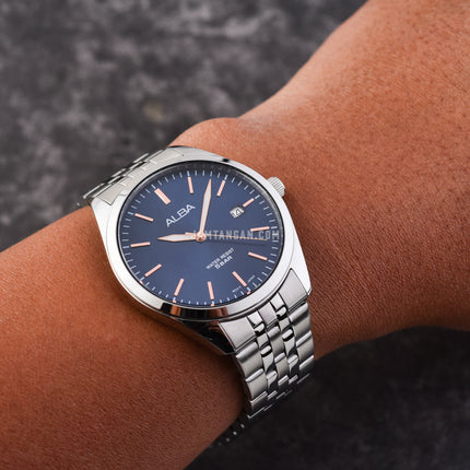 Alba Prestige AS9S13X1 Men Blue Dial Stainless Steel Strap