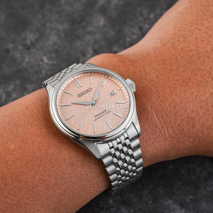 Seiko Presage SPB467J1 Automatic Classic Series Araigaki Pale Persimmon Dial Stainless Steel Strap