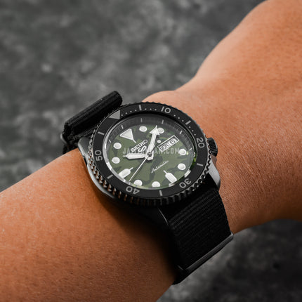 Seiko 5 Sports SRPJ37K1 SKX Street Style Yuto Horigome Automatic Black Nylon Strap