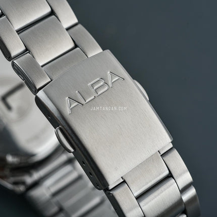 Alba Active AS9U87X1 Men Turquoise Dial Stainless Steel Strap