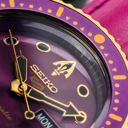 Seiko 5 Sports X Jojo Bizarre Adventure SBSA036 Giorno Giovanna Leather Strap Limited Edition (JDM)