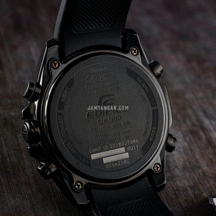 Casio Edifice ECB-900PB-1ADR Tough Solar Men Digital Analog Dial Black Resin Band