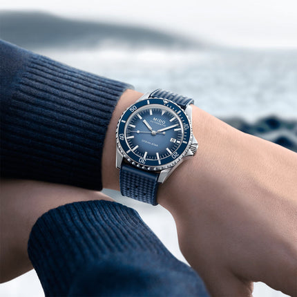 MIDO Ocean Star M026.807.11.041.01 Tribute Blue Dial Mesh Strap Special Edition + Extra Strap
