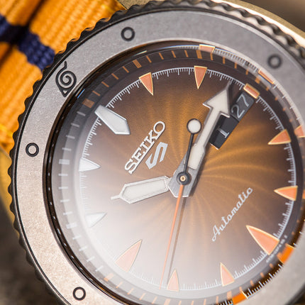 Seiko 5 Sports SRPF70K1 Naruto & Boruto Naruto Uzumaki Model Dual Tone Nylon Strap Limited Edition