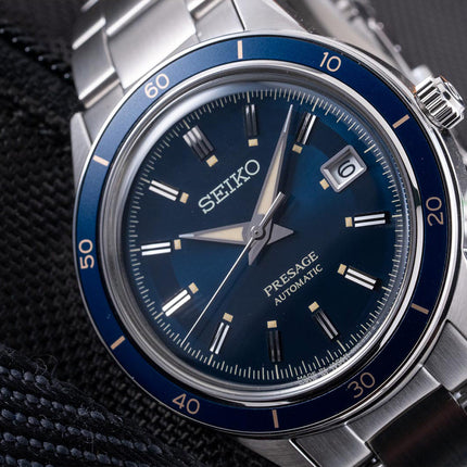 Seiko Presage SRPG05J1 Style60s Automatic Blue Dial Stainless Steel Strap