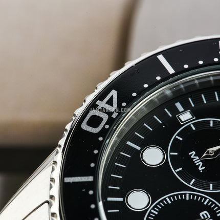 Alba Active AT3J37X1 Men Chronograph Black Dial Stainless Steel Strap