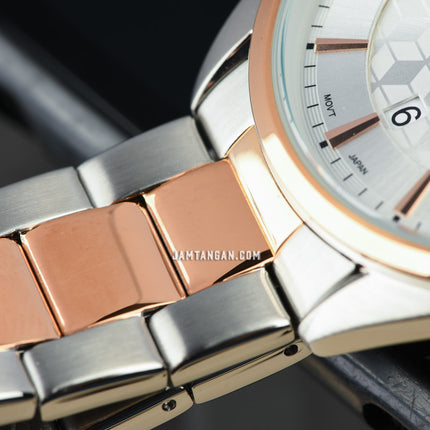 Alba AS9Q78X1 Silver Dial Dual Tone Stainless Steel Strap