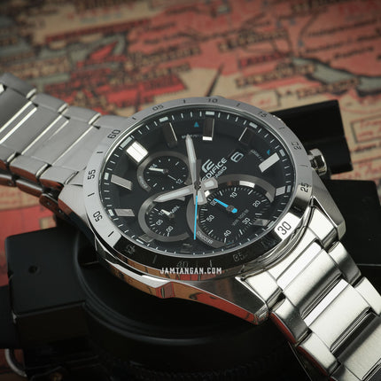 Casio Edifice EFR-571D-1AVUDF Chronograph Black Dial Stainless Steel Strap