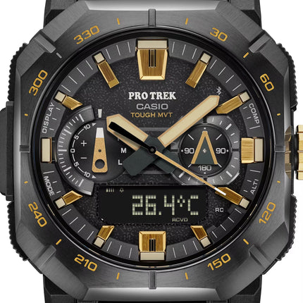 Casio Pro Trek PRW-B1000-5DR Tough Solar Digital Analog Dial Brown Rubber CNF Band