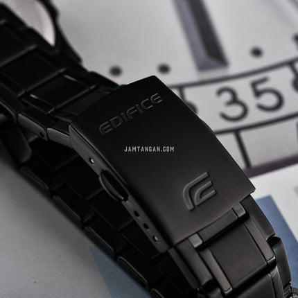 Casio Edifice EFV-150DC-1AVUDF Black Dial Black Stainless Steel Band