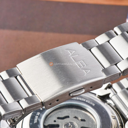 Alba Mechanical AL4699X1 Automatic Men Green Dial Stainless Steel Strap