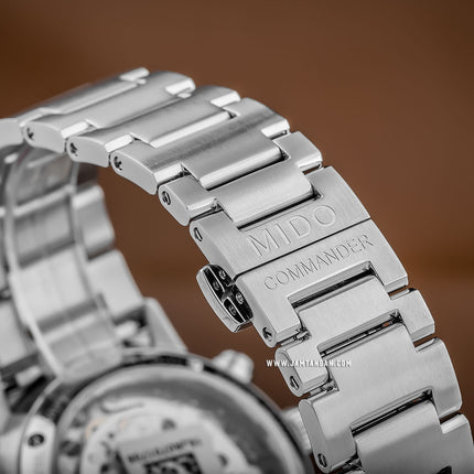 MIDO Commander II M016.414.11.061.00 Chronograph Automatic Grey Dial Stainless Steel Strap