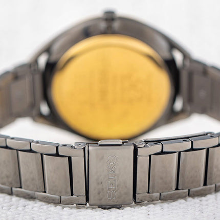 Seiko Ladies SRKZ49P1 Black Dial Black Stainless Steel Strap