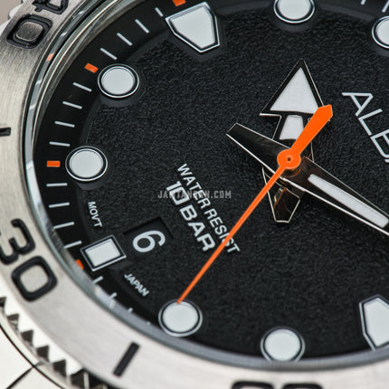 Alba Active AS9T15X1 Men Black Patterned Dial Stainless Steel Strap