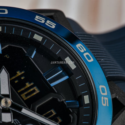 Casio Edifice ECB-40NP-1ADF Nighttime Drive Series Digital Analog Dial Blue Navy Resin Band