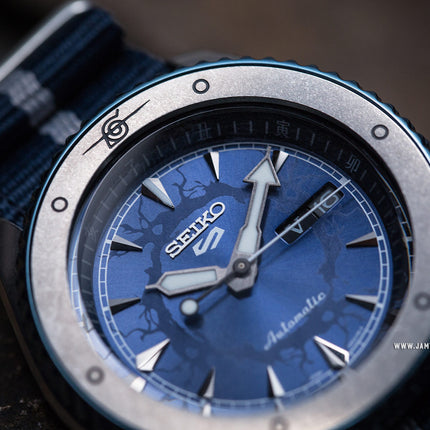 Seiko 5 Sports SRPF69K1 Naruto & Boruto Sasuke Uchiha Model Dual Tone Nylon Strap Limited Edition