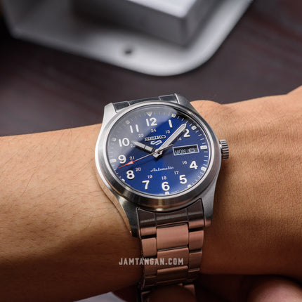 Seiko 5 Sports SRPG29K1 Field Sports Style Automatic Blue Dial Stainless Steel Strap