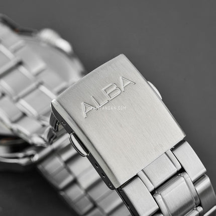 Alba Mechanical AL4717X1 Automatic Men Black Dial Stainless Steel Strap