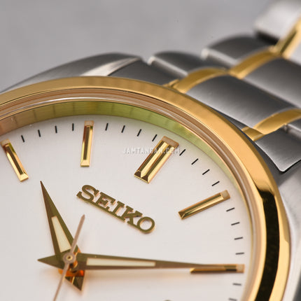 Seiko Classic SUR312P1 Discover More White Dial Dual Tone Stainless Steel Strap