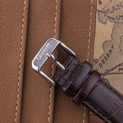Orient Classic RA-AP0002S Bambino Small Seconds Automatic White Dial Brown Leather Strap