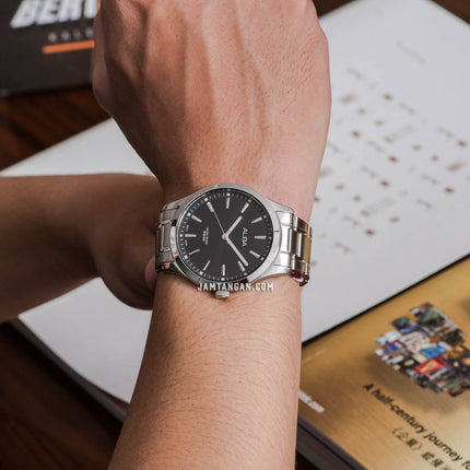 Alba Prestige ARX011X1 Men Black Dial Stainless Steel Strap