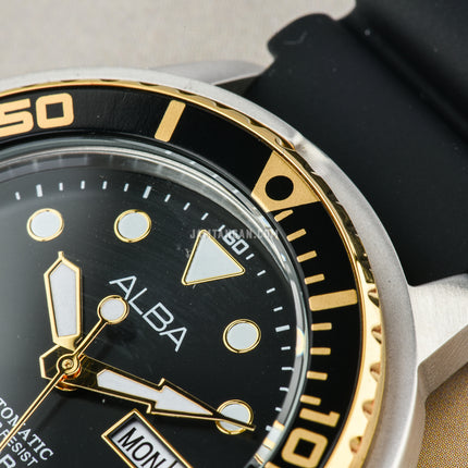 Alba Mechanical AL4250X1 Automatic Man Black Dial Black Rubber Strap