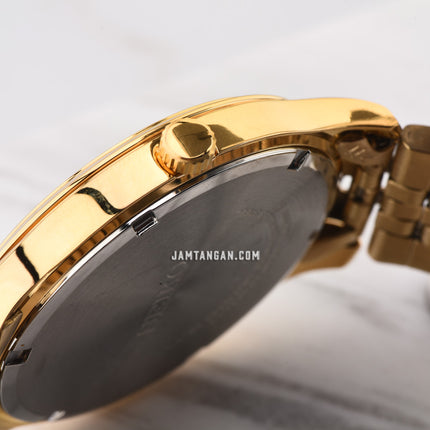 Seiko Classic SUR224P1 Neo White Dial Gold Stainless Steel Strap