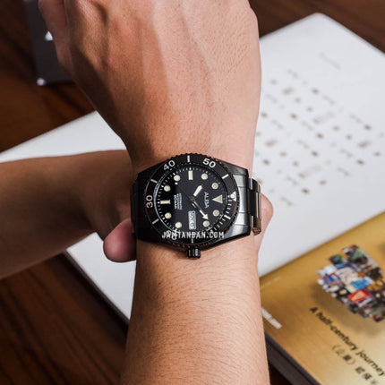 Alba Active AL4331X1 Men Automatic Black Dial Black Stainless Steel Strap