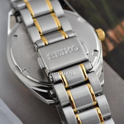 Seiko Ladies SUR582P1 Discover More Crystal Silver Dial Stainless Steel Strap