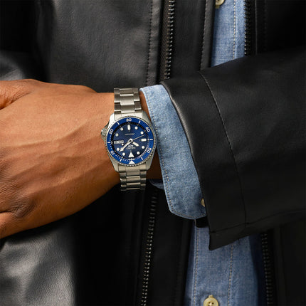 Seiko 5 Sports SRPL77K1 SKX Series New Colour Collection Street Blue Dial Stainless Steel Strap