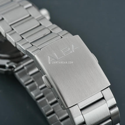 Alba AS9U67X1 Men Sport Black Dial Stainless Steel Strap