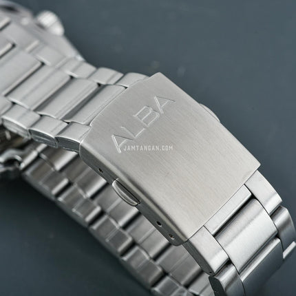 Alba AS9U73X1 Men Sport Blue Dial Stainless Steel Strap
