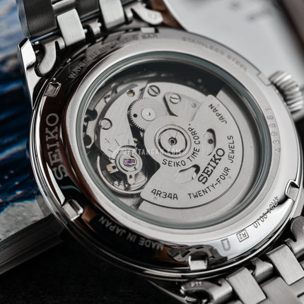 Seiko Presage SSK037J1 Cocktail Time Skydiving GMT Light Blue Dial Stainless Steel Strap