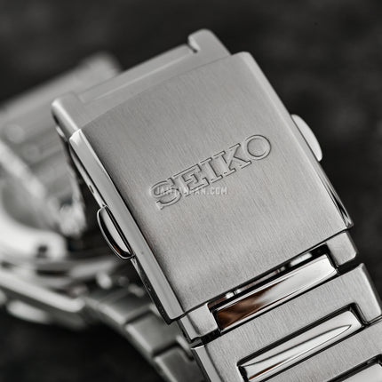 Seiko Chronograph SSB455P1 Men Discover More Grey Dial Stainless Steel Strap