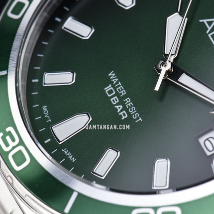 Alba AS9U09X1 Men Green Dial Stainless Steel Strap