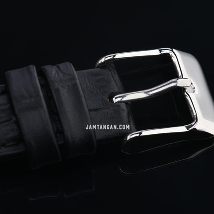 Alba Fashion AH7DH5X1 Ladies Black Dial Black Leather Strap