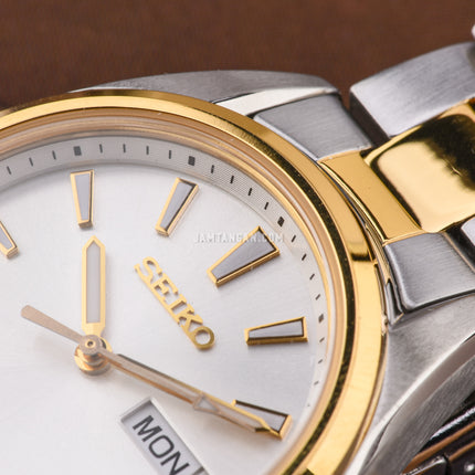 Seiko Ladies SUR454P1 Discover More Silver Dial Dual Tone Stainless Steel Strap