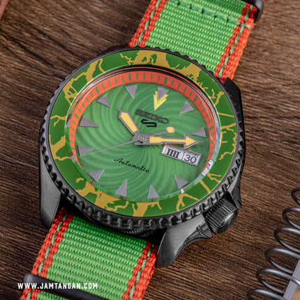 Seiko 5 Sports SRPF23K1 Street Fighter Blanka Call Of The Wild Dual Tone Nylon Strap Limited Edition