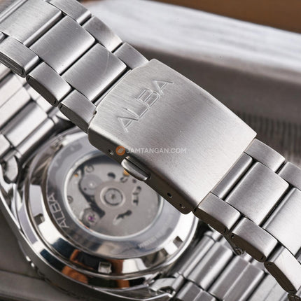 Alba Mechanical AU4071X1 Automatic Men Black Dial Stainless Steel Strap