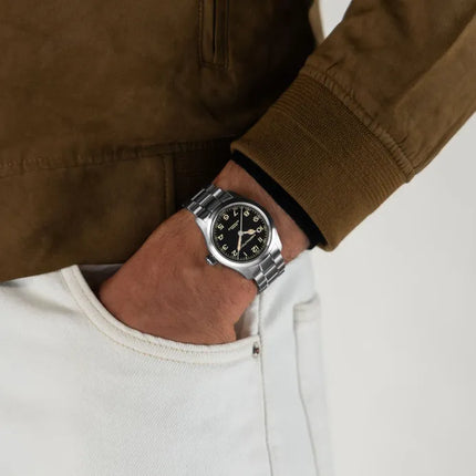 Hamilton Khaki Field H70405130 Murph 38mm Automatic Black Dial Stainless Steel Strap