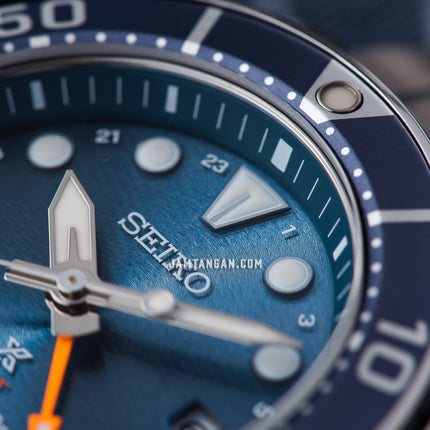 Seiko Prospex SFK001J1 Sumo Aqua Solar GMT Divers Sea Blue Dial Stainless Steel Strap