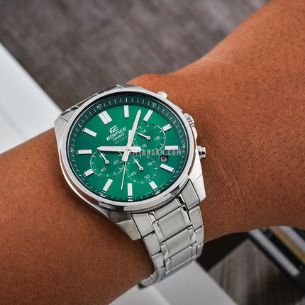 Casio Edifice EFV-650D-3AVUDF Chronograph Green Dial Stainless Steel Band