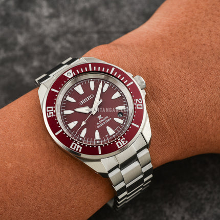 Seiko Prospex SRPL11K1 Diver Samurai Shog-Urai Red Dial Stainless Steel Strap