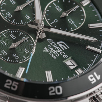 Casio Edifice EFR-526D-3AVUDF Chronograph Men Green Dial Stainless Steel Band