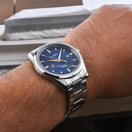 Alba AS9V63X1 Men Blue Dial Stainless Steel Strap