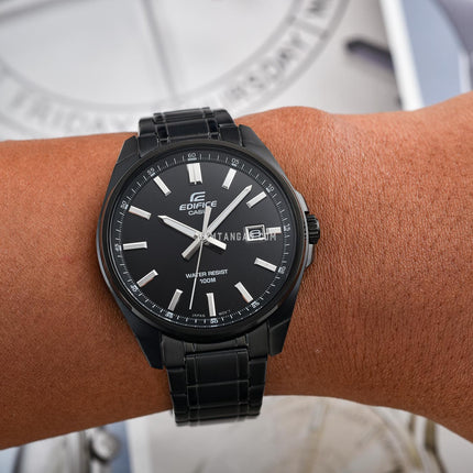 Casio Edifice EFV-150DC-1AVUDF Black Dial Black Stainless Steel Band