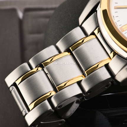Seiko Classic SUR312P1 Discover More White Dial Dual Tone Stainless Steel Strap
